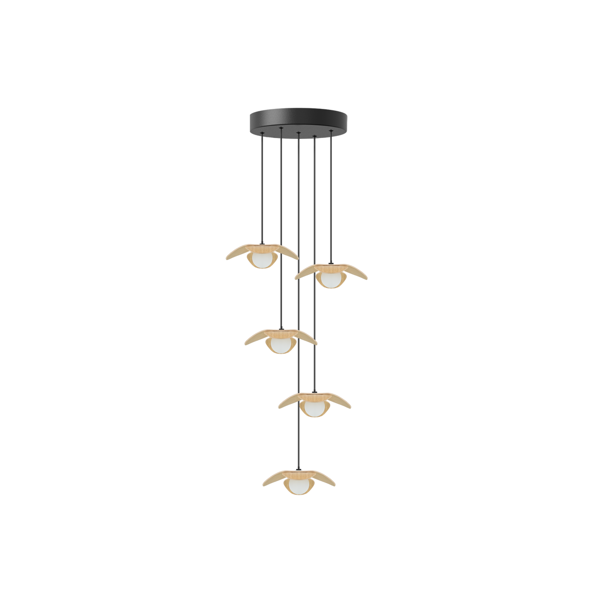Forget Me Not Cluster 5 pendel med roset, egetræ • UMAGE - Copenhagenhomedesign