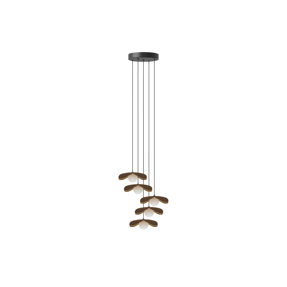 Forget Me Not Cluster 5 pendel med roset, mørk egetræ • UMAGE - Copenhagenhomedesign