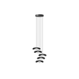 Forget Me Not Cluster 5 pendel med roset, sort egetræ • UMAGE