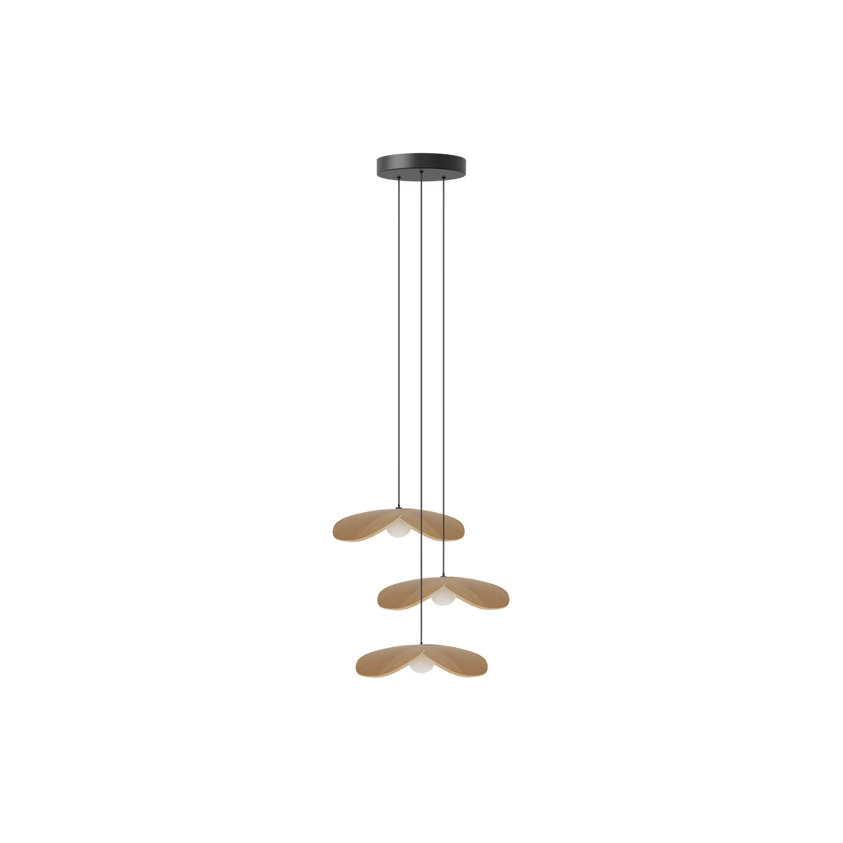 Forget Me Not Cluster 3 pendel med roset, egetræ • UMAGE - Copenhagenhomedesign