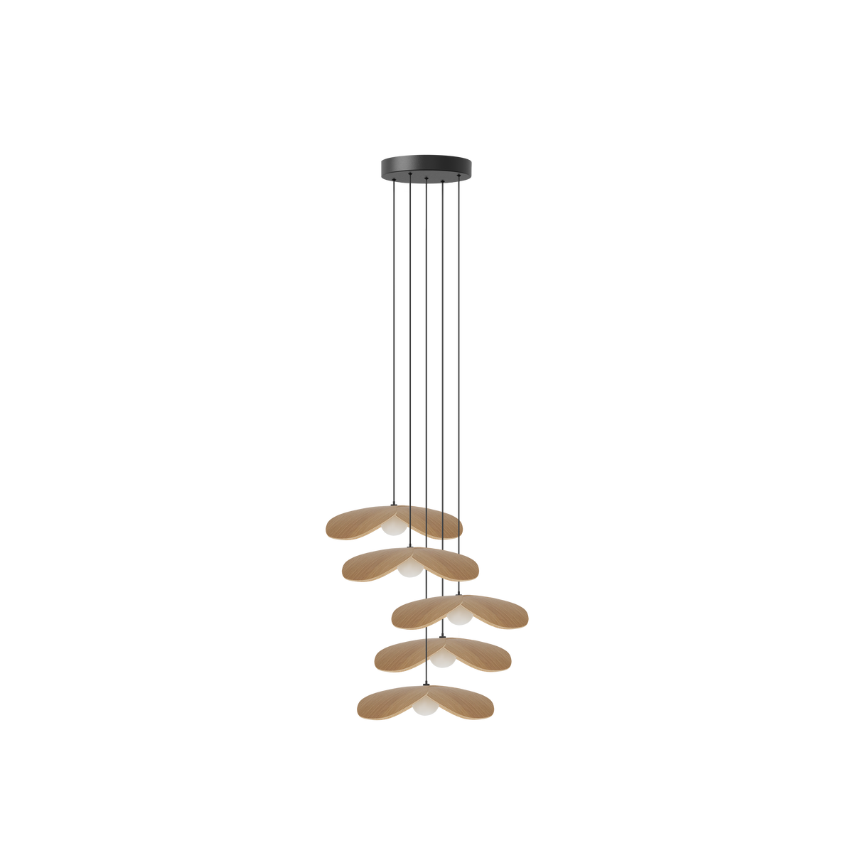 Forget Me Not Cluster 5 pendel med roset, egetræ • UMAGE - Copenhagenhomedesign