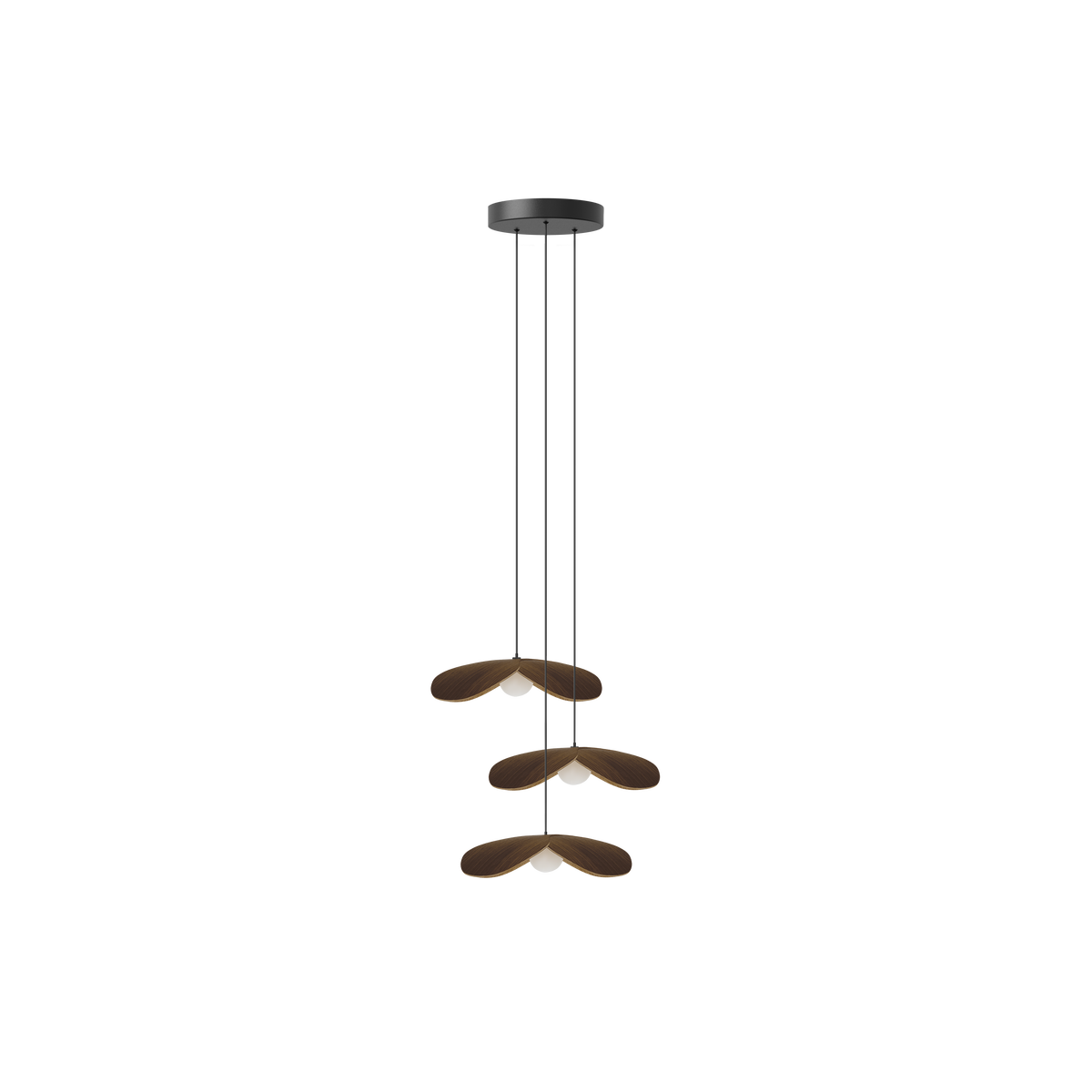 Forget Me Not Cluster 3 pendel med roset, mørk egetræ • UMAGE - Copenhagenhomedesign