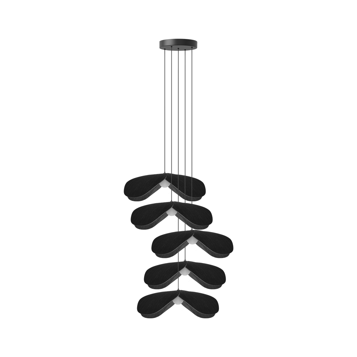 Forget Me Not Cluster 5 pendel med roset, sort egetræ • UMAGE - Copenhagenhomedesign
