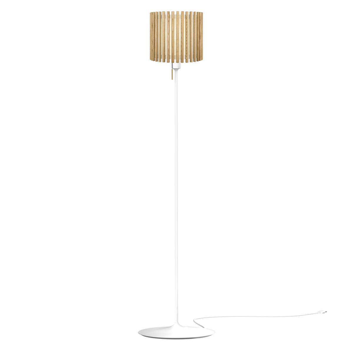 Komorebi Circle gulvlampe, egetræ og hvid • UMAGE - Copenhagenhomedesign