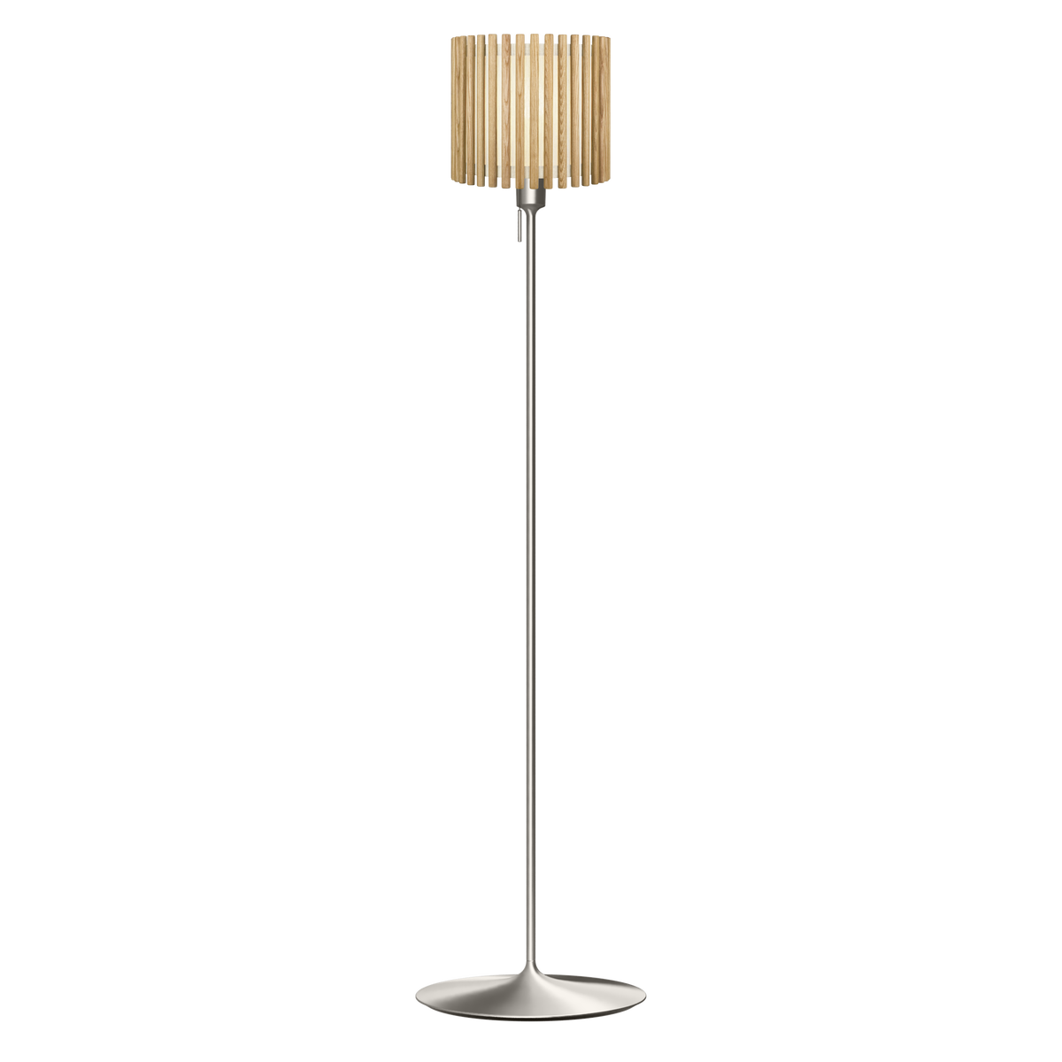 Komorebi Circle gulvlampe, egetræ og børstet stål look • UMAGE - Copenhagenhomedesign