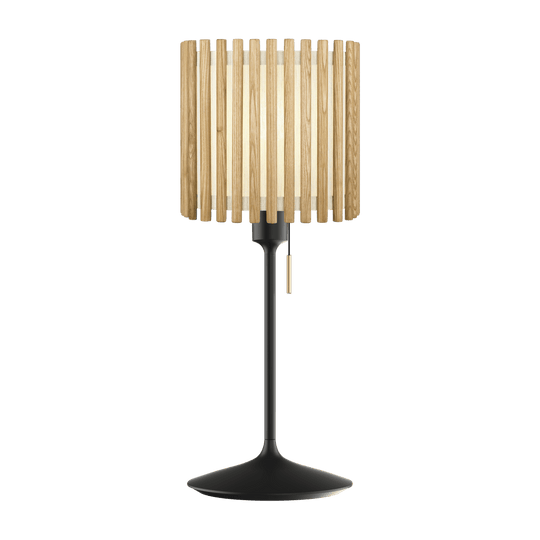 Komorebi Square bordlampe, egetræ og sort • UMAGE