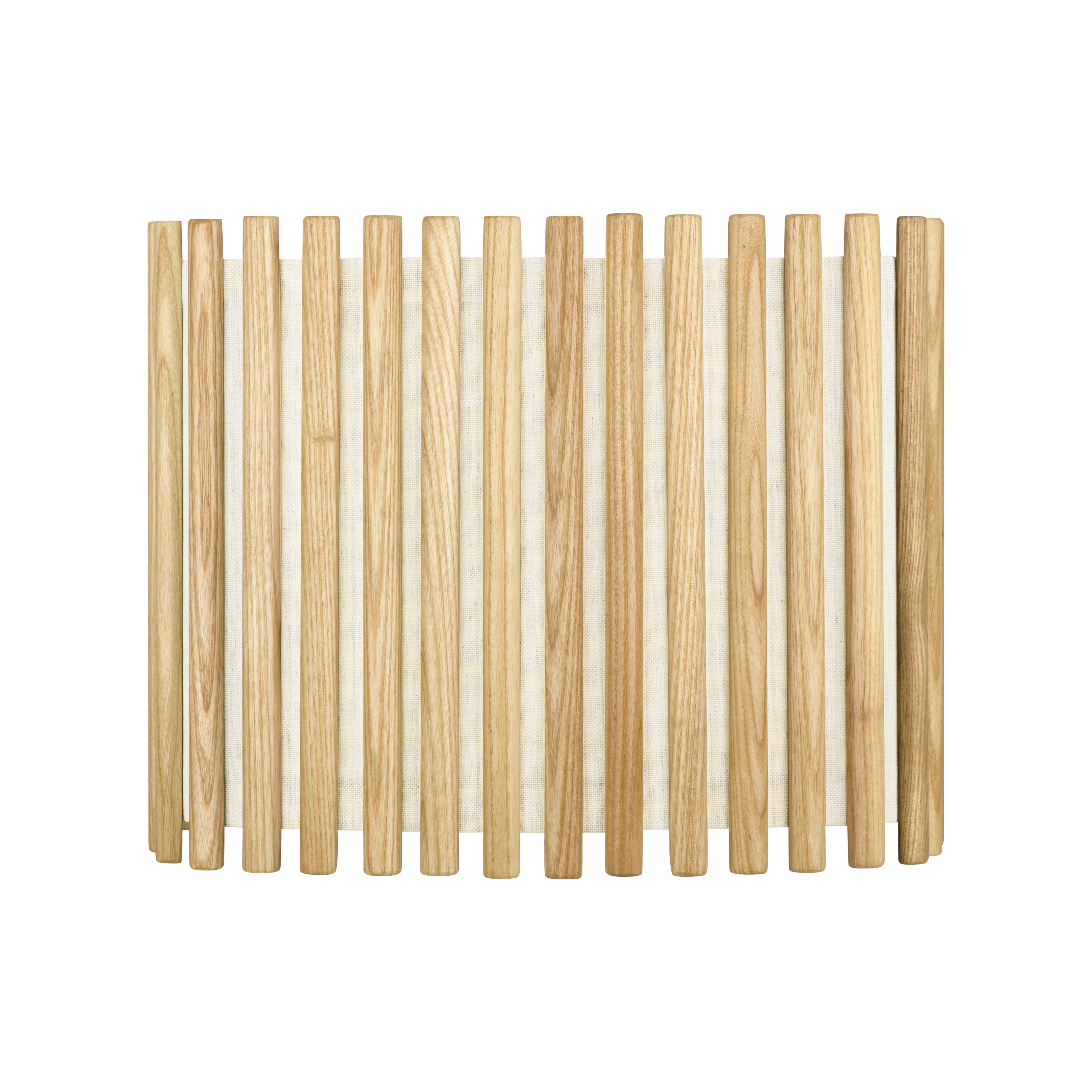 Komorebi Rectangular gulvlampe, egetræ og børstet stål look • UMAGE