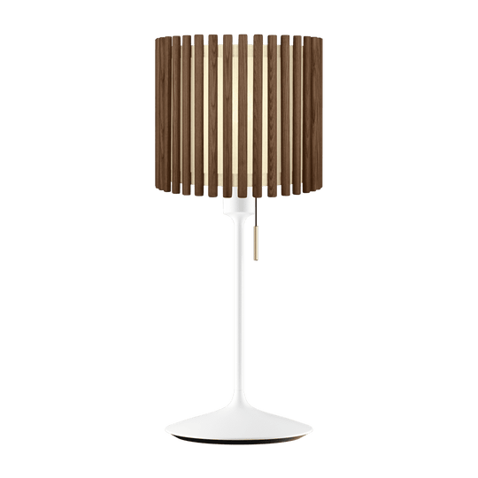 Komorebi Circle bordlampe, mørk egetræ og hvid • UMAGE