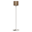 Komorebi Circle gulvlampe, mørk egetræ og børstet stål look • UMAGE