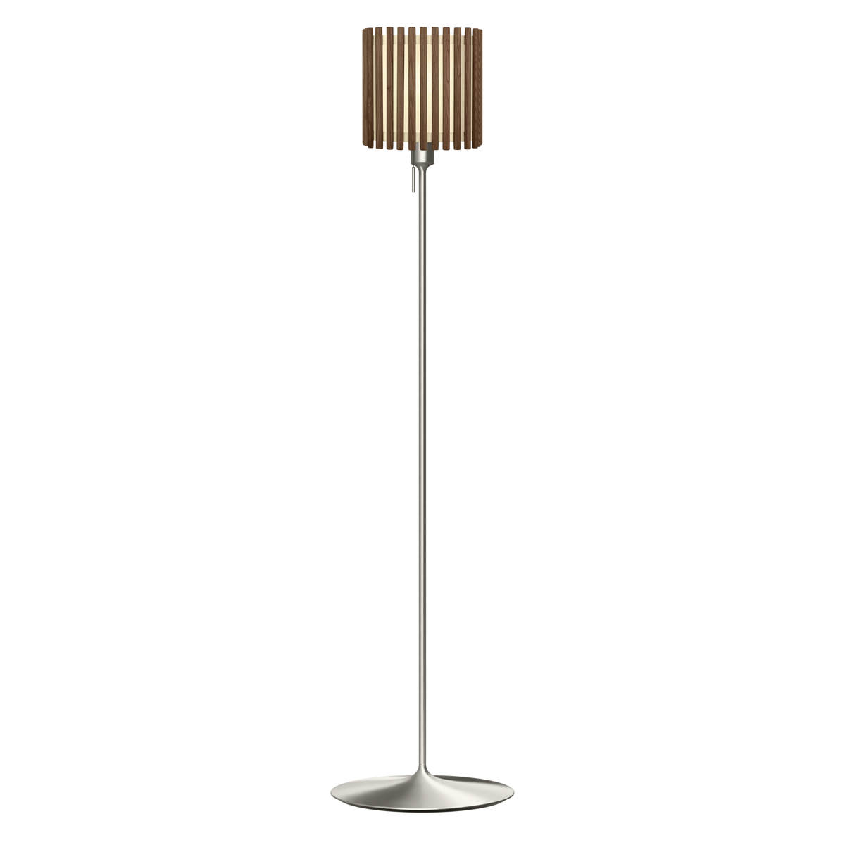 Komorebi Square gulvlampe, mørk egetræ og børstet stål look • UMAGE - Copenhagenhomedesign