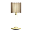 Komorebi Square bordlampe, mørk egetræ og børstet messing look • UMAGE