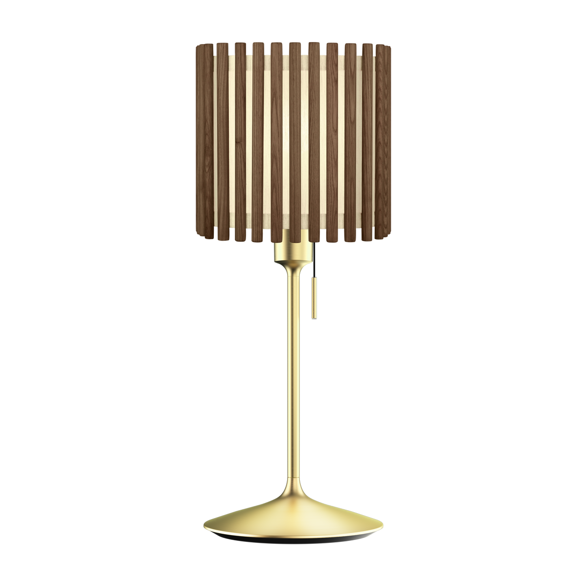 Komorebi Square bordlampe, mørk egetræ og børstet messing look • UMAGE - Copenhagenhomedesign