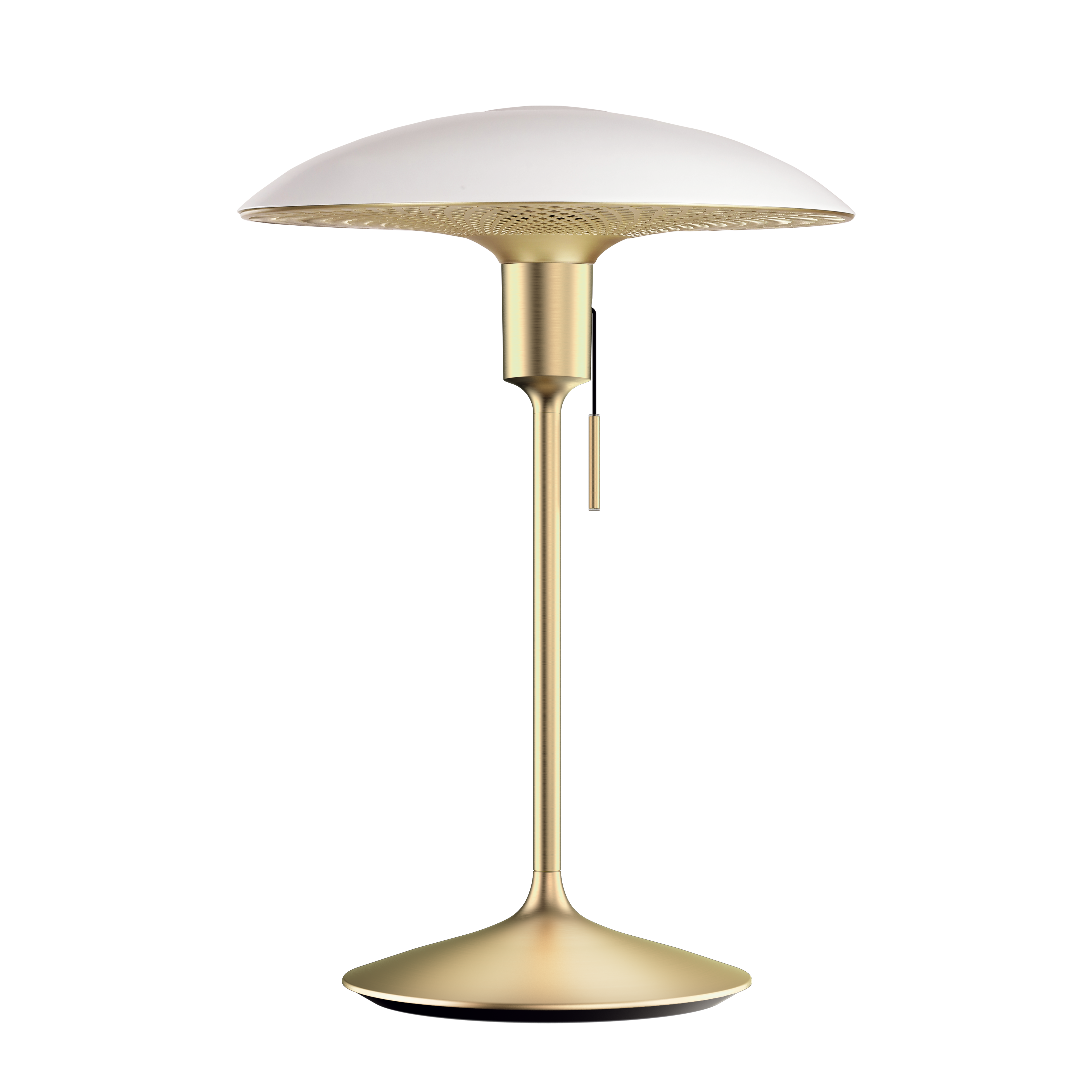 Manta Ray bordlampe, hvid og messing • UMAGE