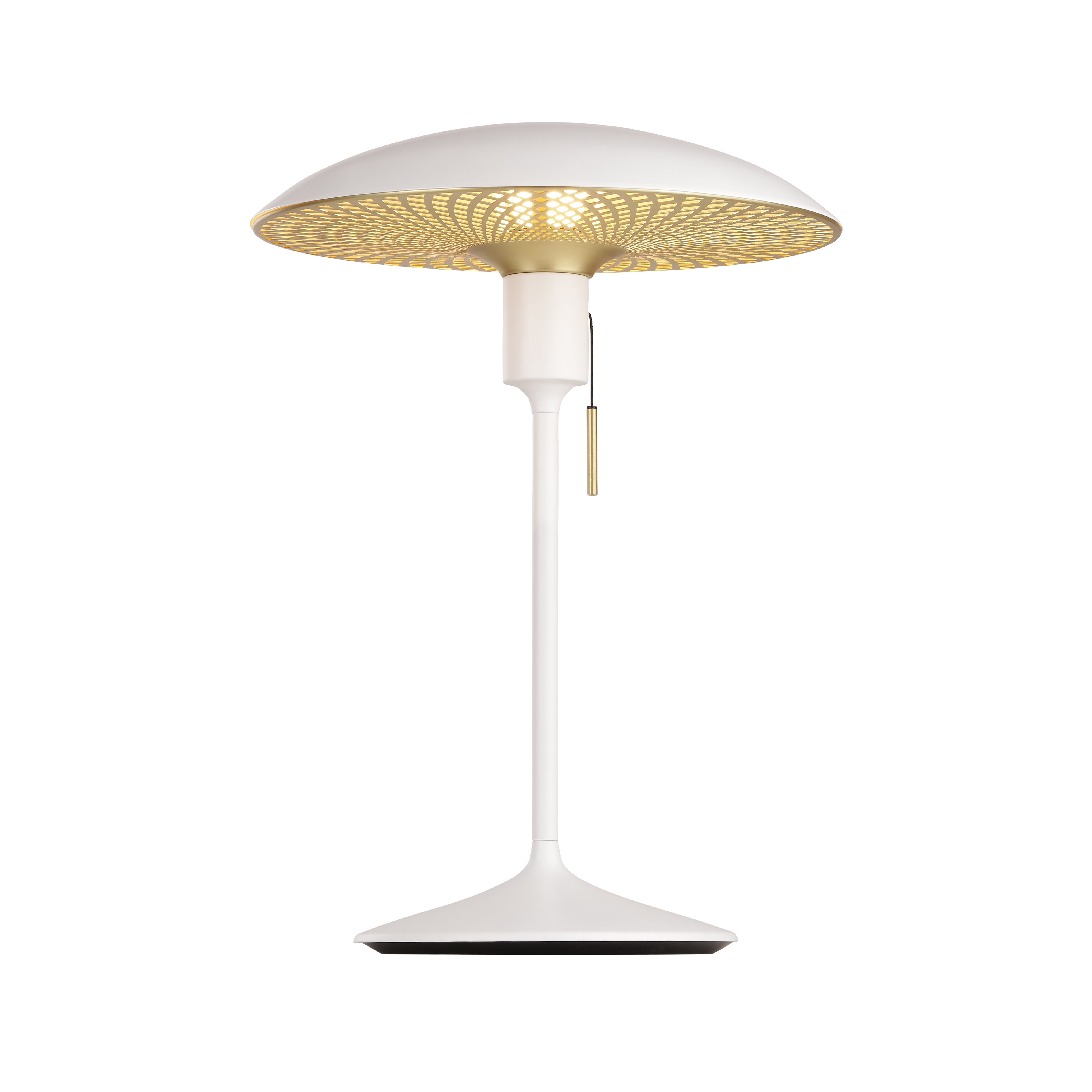Manta Ray bordlampe, hvid og messing • UMAGE