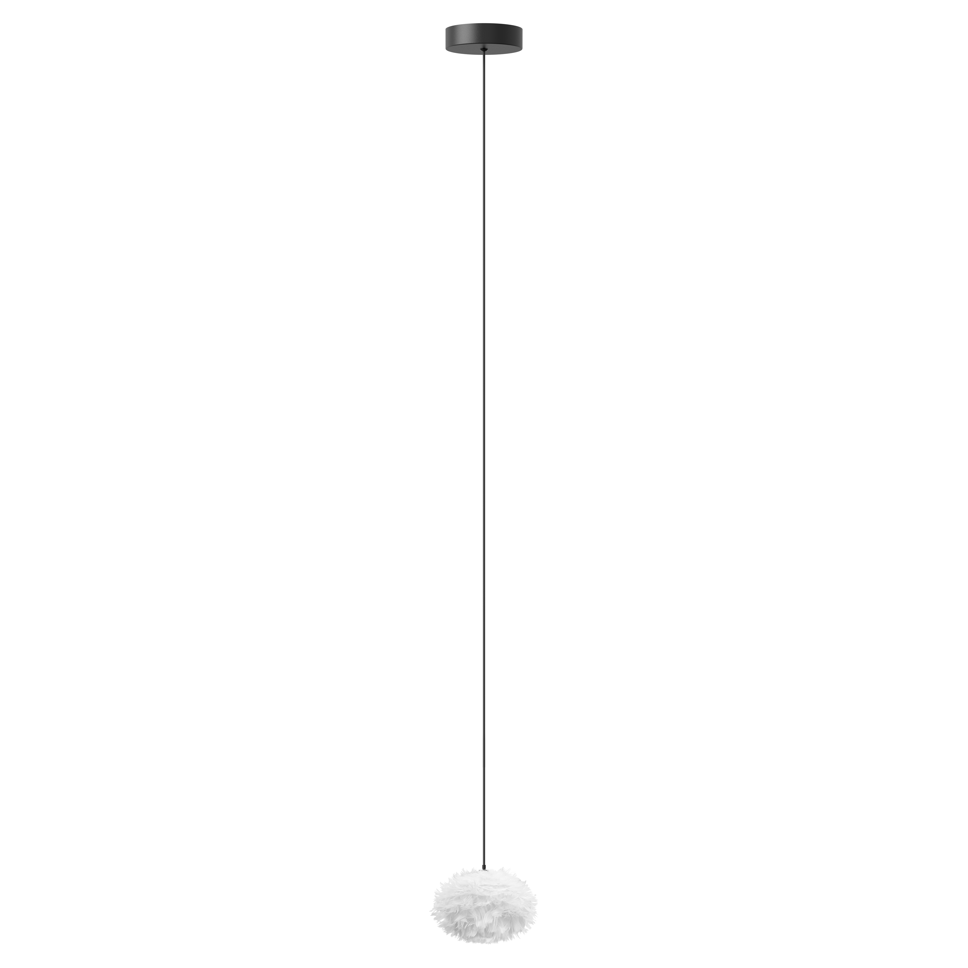 Eos Nano pendel med roset mini, hvid og sort • UMAGE