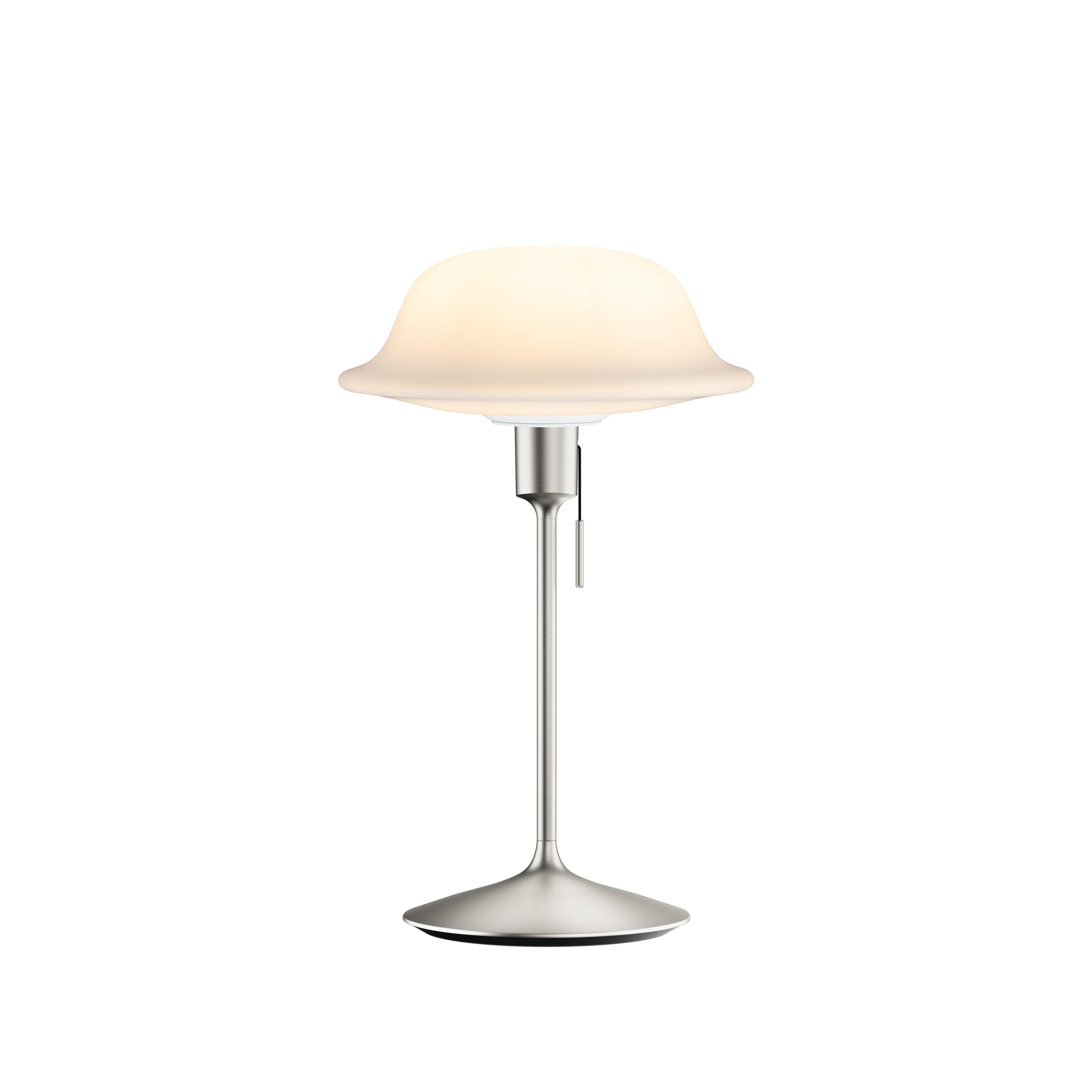Butler bordlampe, hvid og børstet stål look • UMAGE