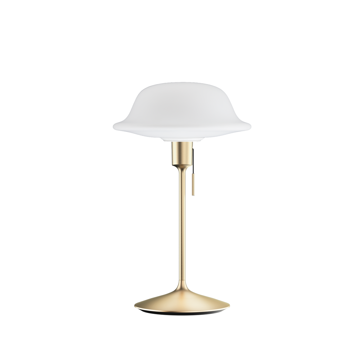 Butler bordlampe, hvid og børstet messing look • UMAGE - Copenhagenhomedesign