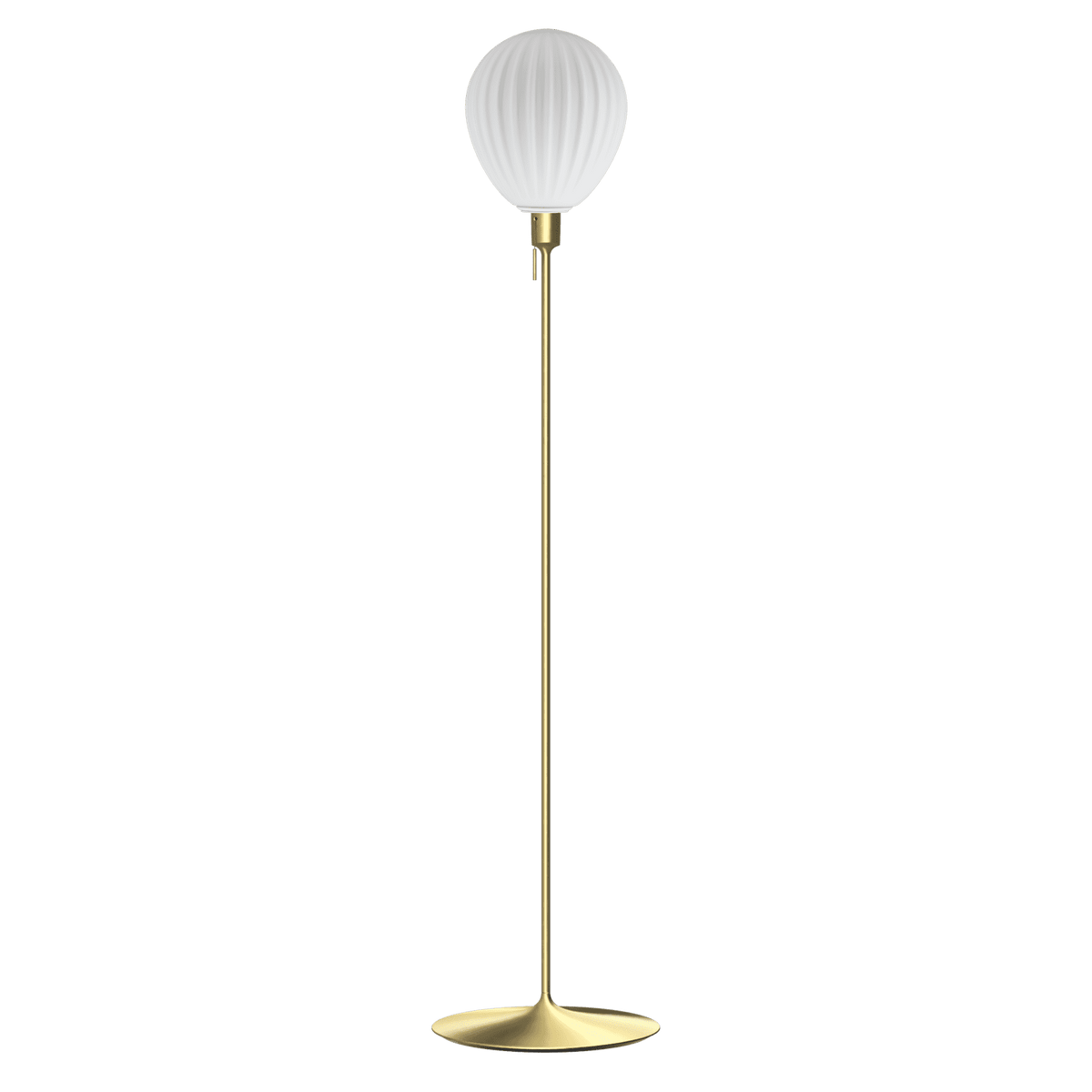 Around the World gulvlampe, hvid og børstet messing look • UMAGE - Copenhagenhomedesign