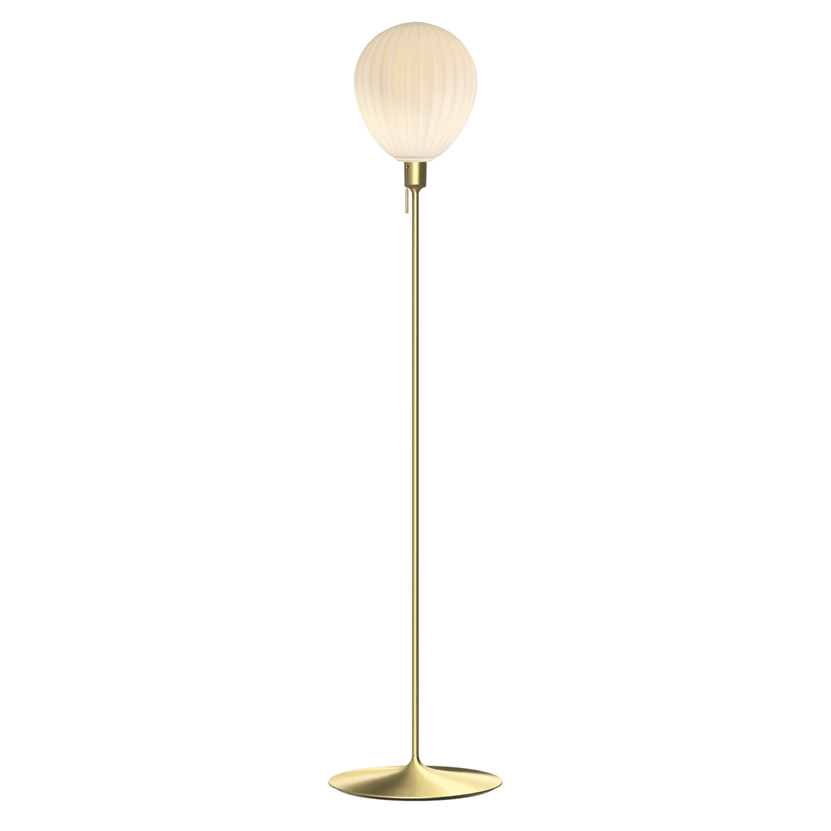 Around the World gulvlampe, hvid og børstet messing look • UMAGE - Copenhagenhomedesign