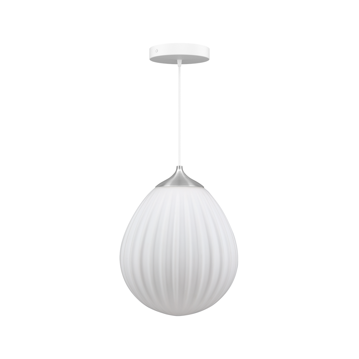 Around the World pendel med roset, hvid og børstet stål look • UMAGE - Copenhagenhomedesign