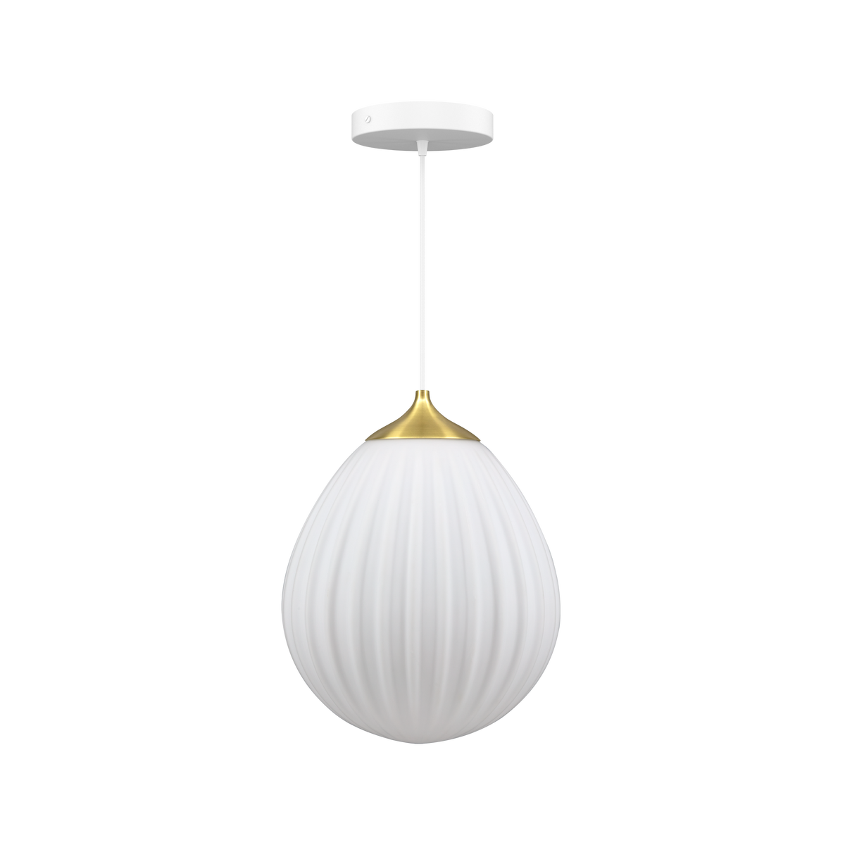 Around the World pendel med roset, hvid og børstet messing look • UMAGE - Copenhagenhomedesign