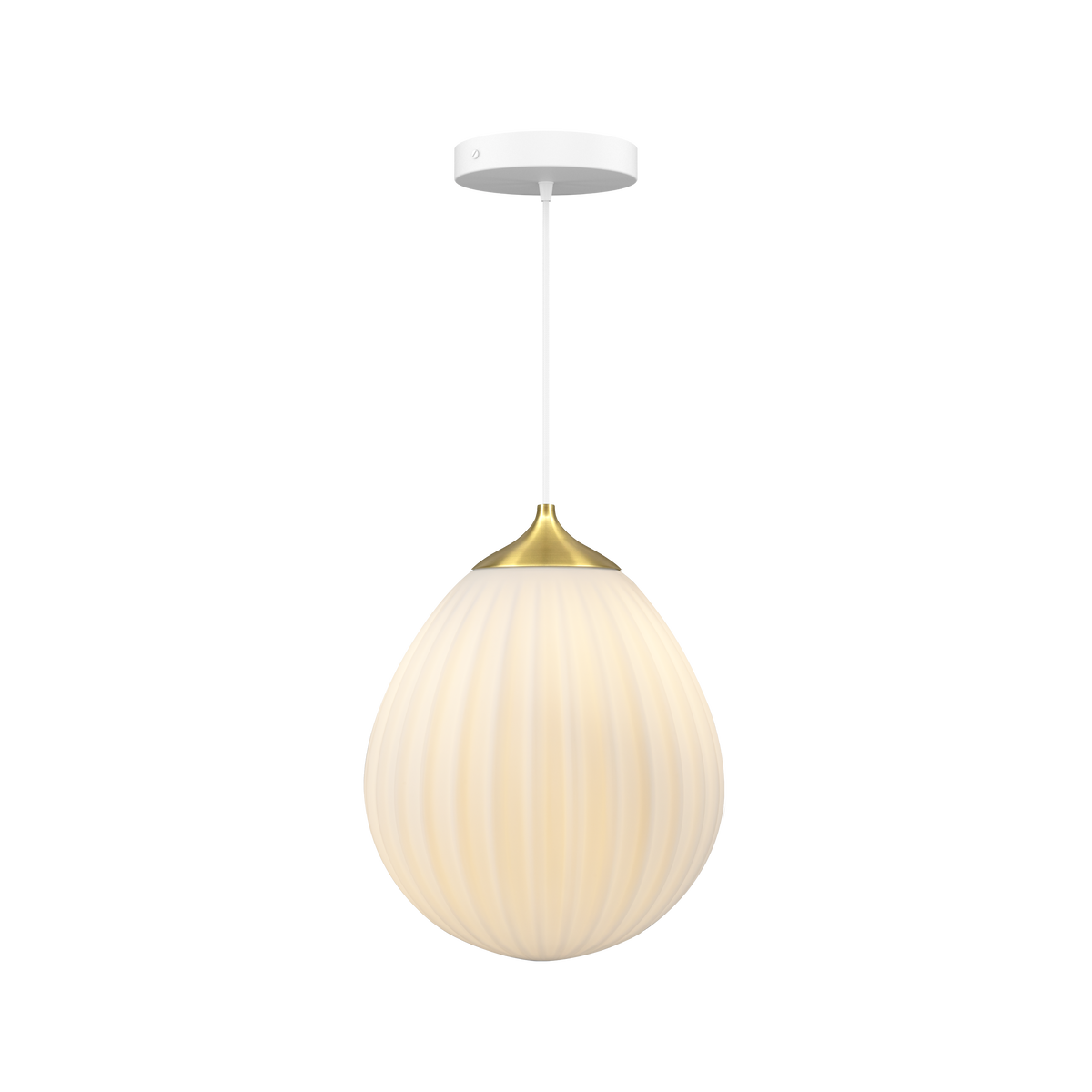 Around the World pendel med roset, hvid og børstet messing look • UMAGE - Copenhagenhomedesign