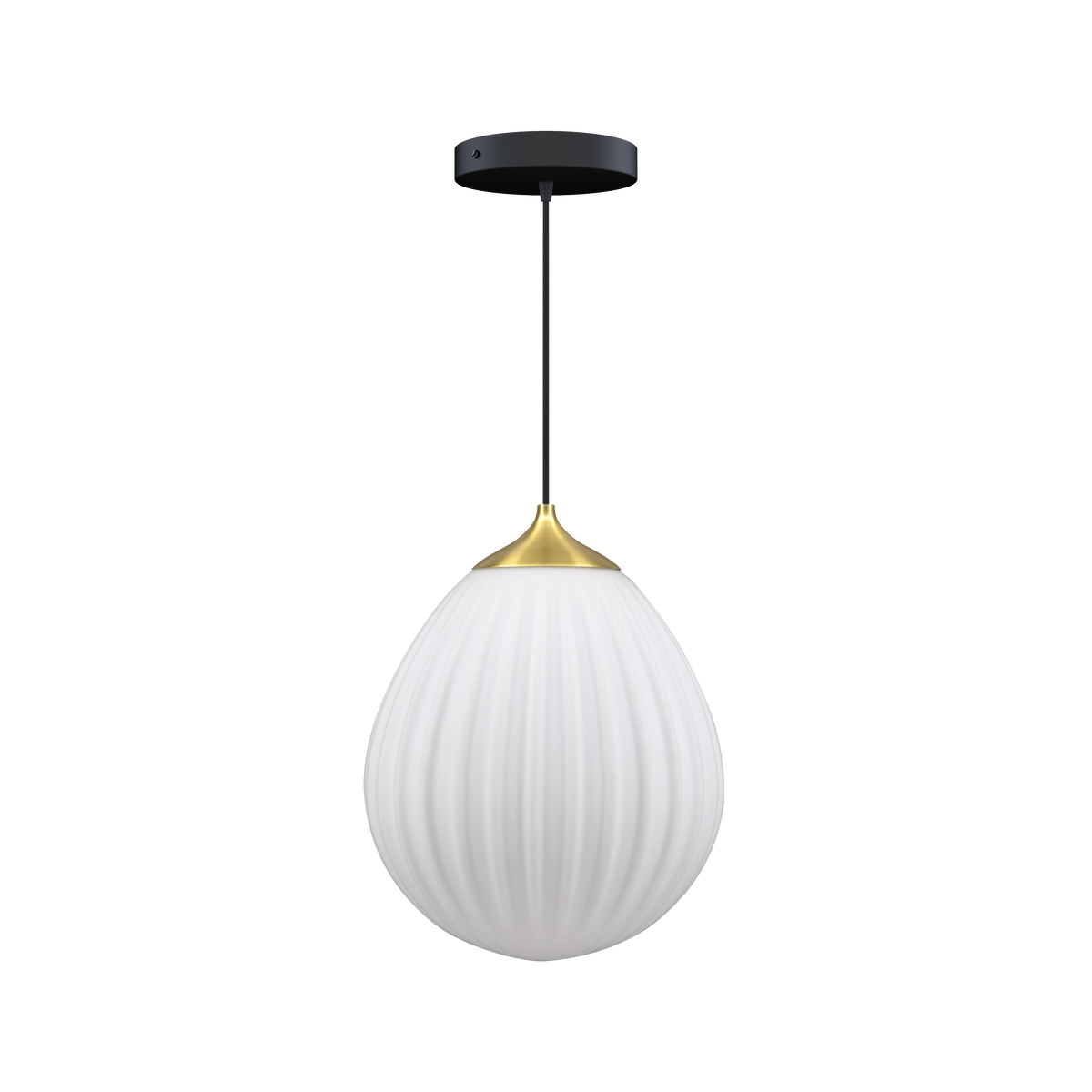 Around the World pendel med roset, hvid, børstet messing look og sort • UMAGE - Copenhagenhomedesign