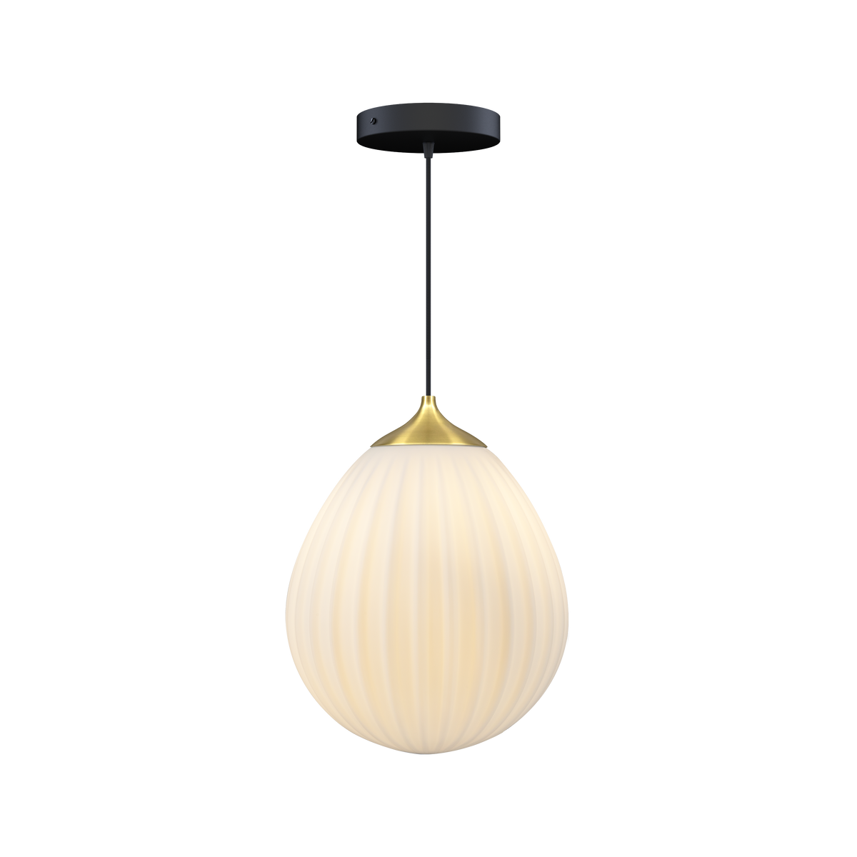 Around the World pendel med roset, hvid, børstet messing look og sort • UMAGE - Copenhagenhomedesign