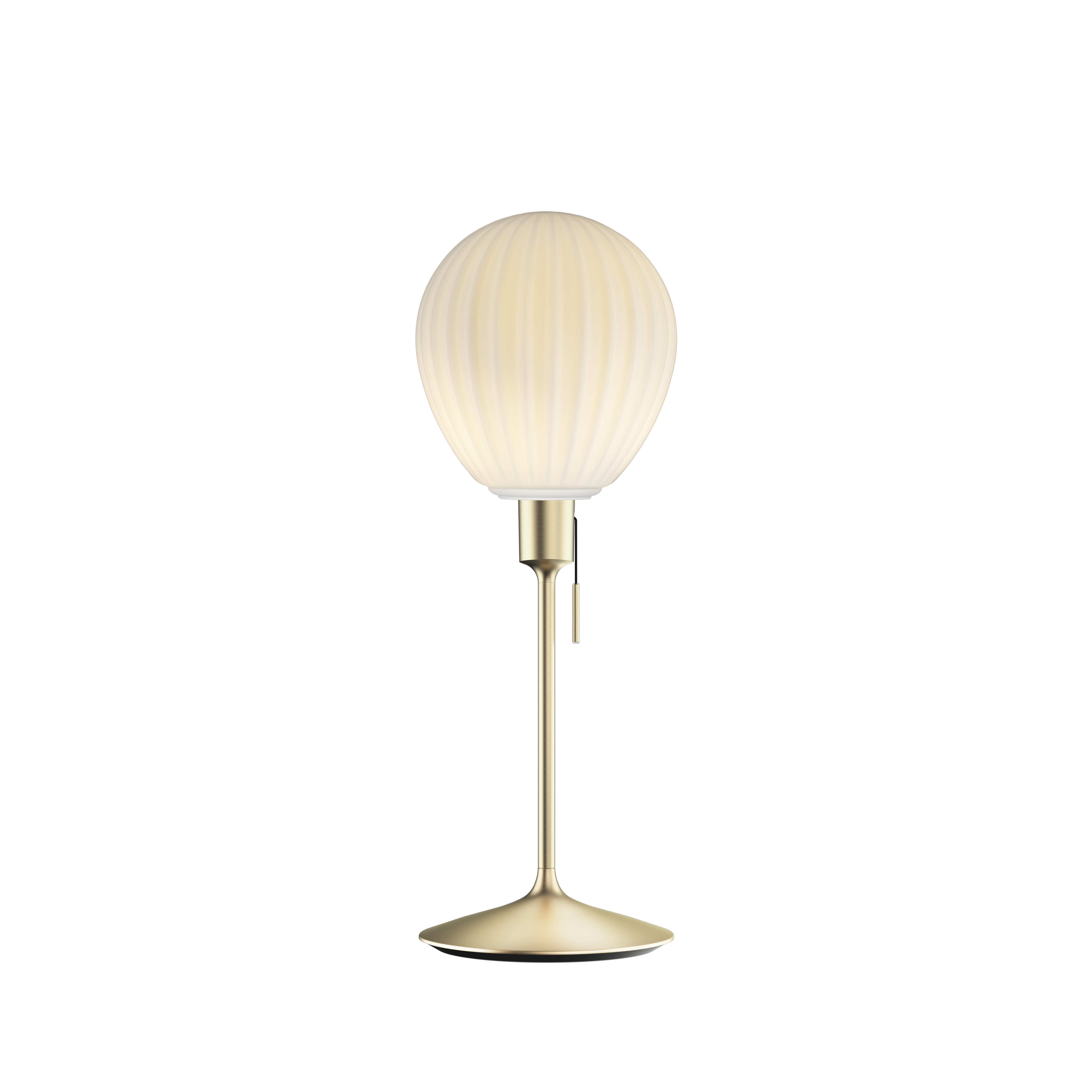 Around the World bordlampe, hvid og børstet messing look • UMAGE