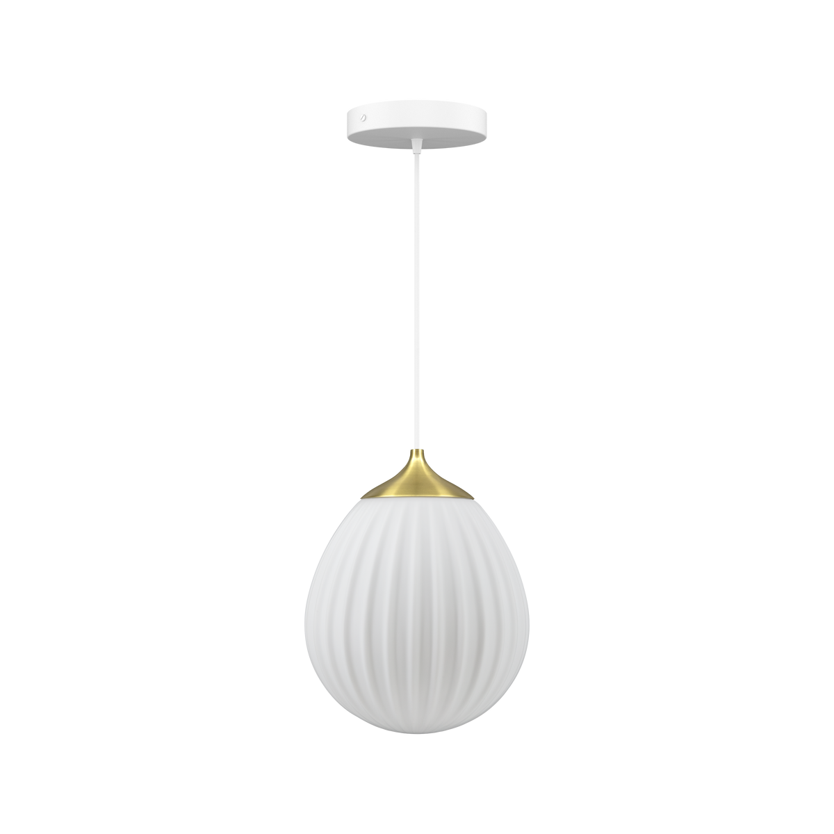 Around the World pendel med roset, hvid og børstet messing look • UMAGE - Copenhagenhomedesign