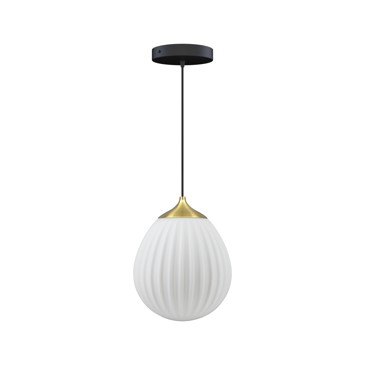 Around the World pendel med roset, hvid, børstet messing look og sort • UMAGE - Copenhagenhomedesign