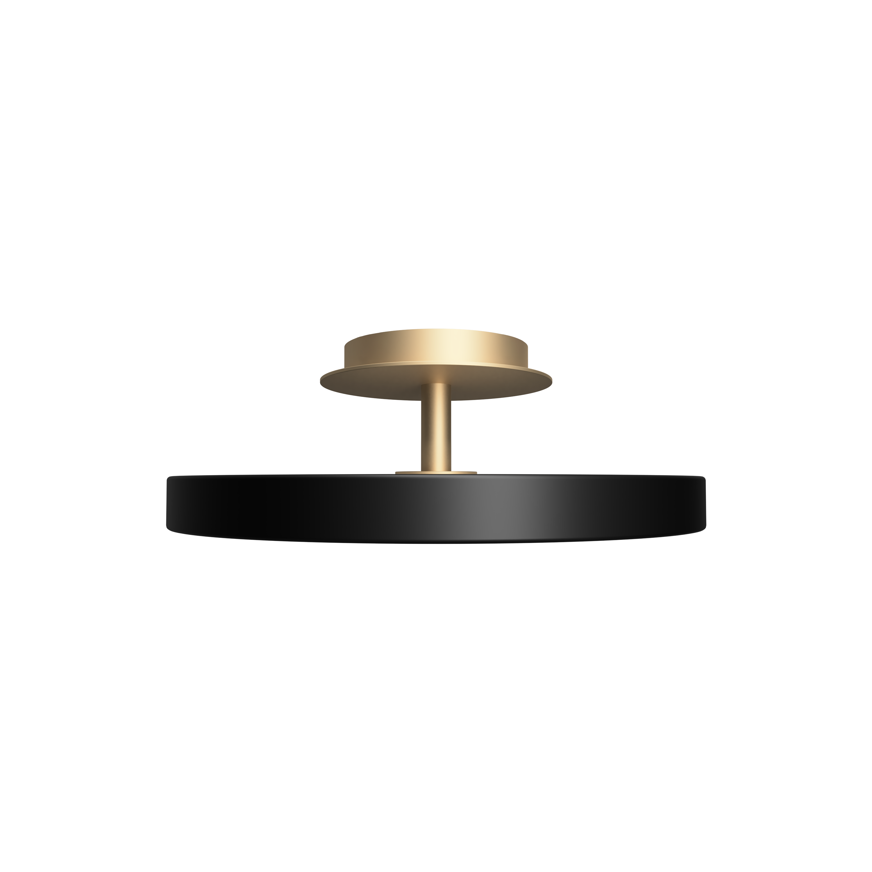 Asteria Up Plus loftlampe, sort og messing • UMAGE