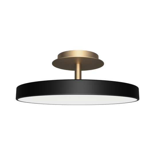 Asteria Up Plus loftlampe, sort og messing • UMAGE