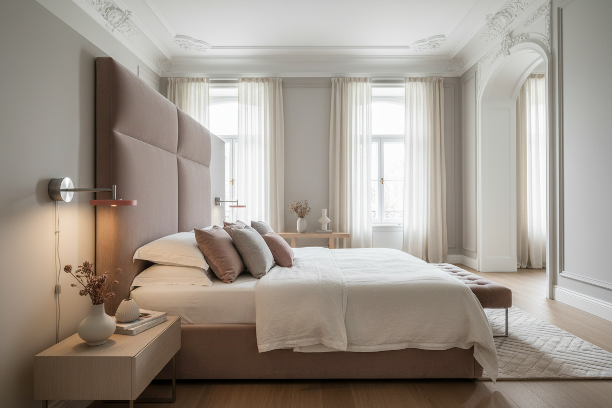 Asteria Wall væglampe (med hardwire add on), rose og stål • UMAGE