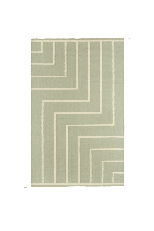 Tæppe VK-1, oliven/hvid • NORDICMODERN