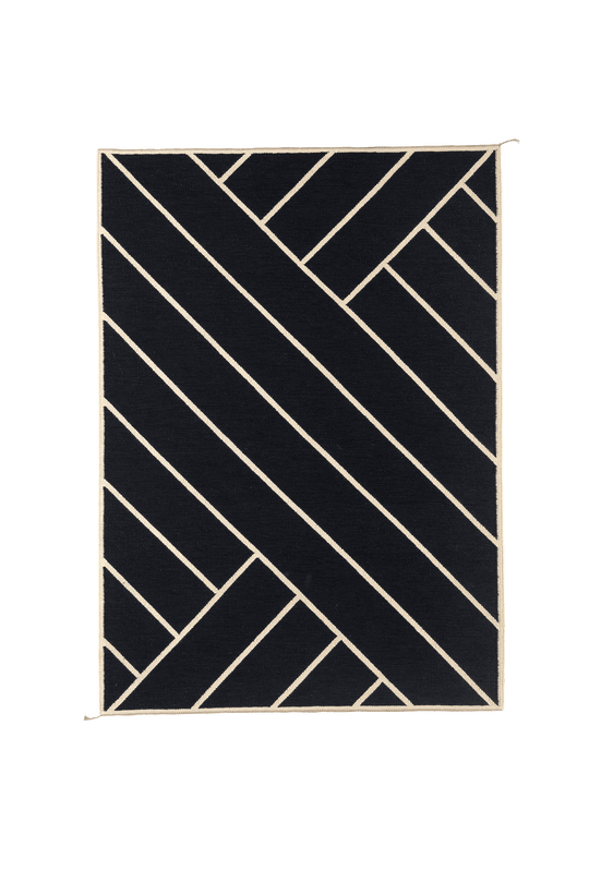 Tæppe VK-2, sort/hvid • NORDICMODERN