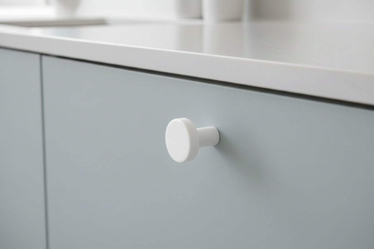Møbelknop i mat hvid, 22 mm - Vesterbro • Chr. Jørgensen - Copenhagenhomedesign