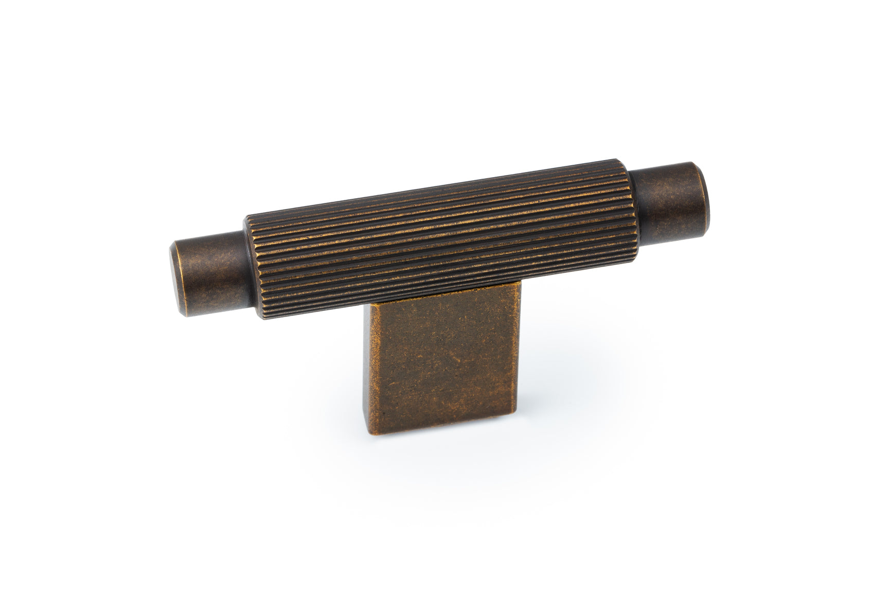 ARPA møbelknop T-bar, rustik messing • Viefe