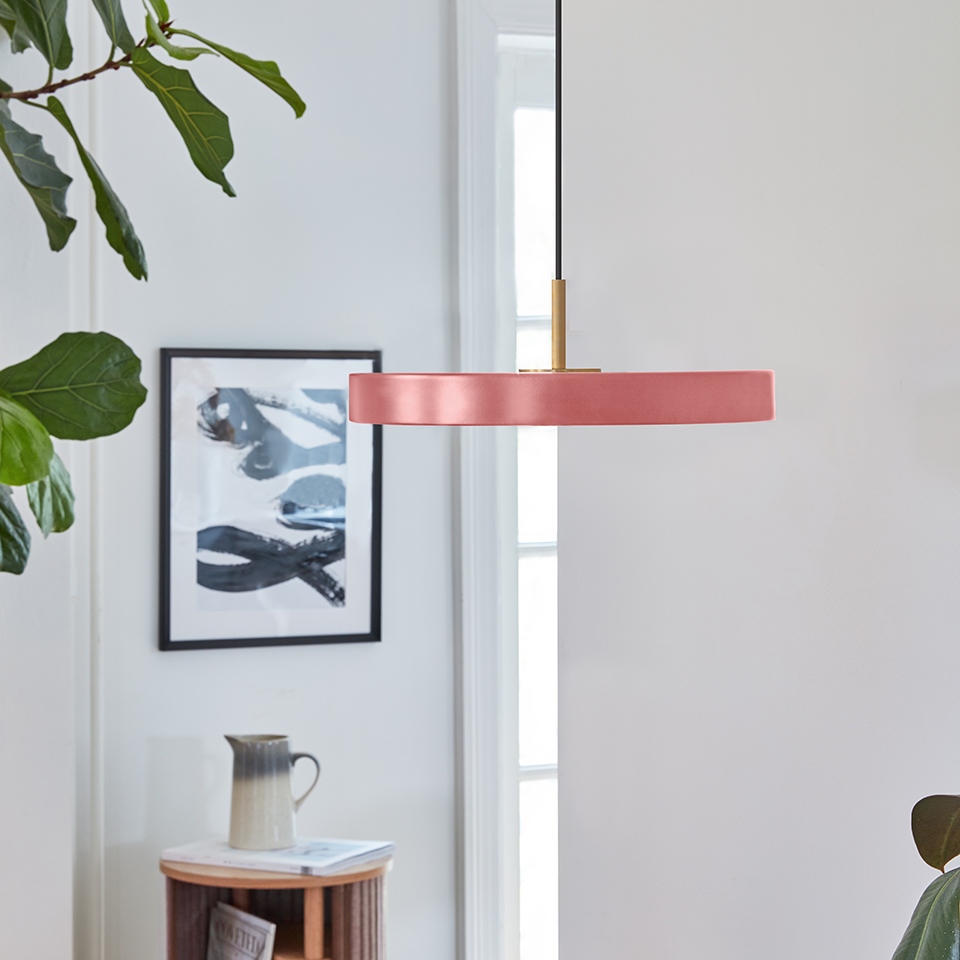 Asteria pendel, rose og messing • UMAGE