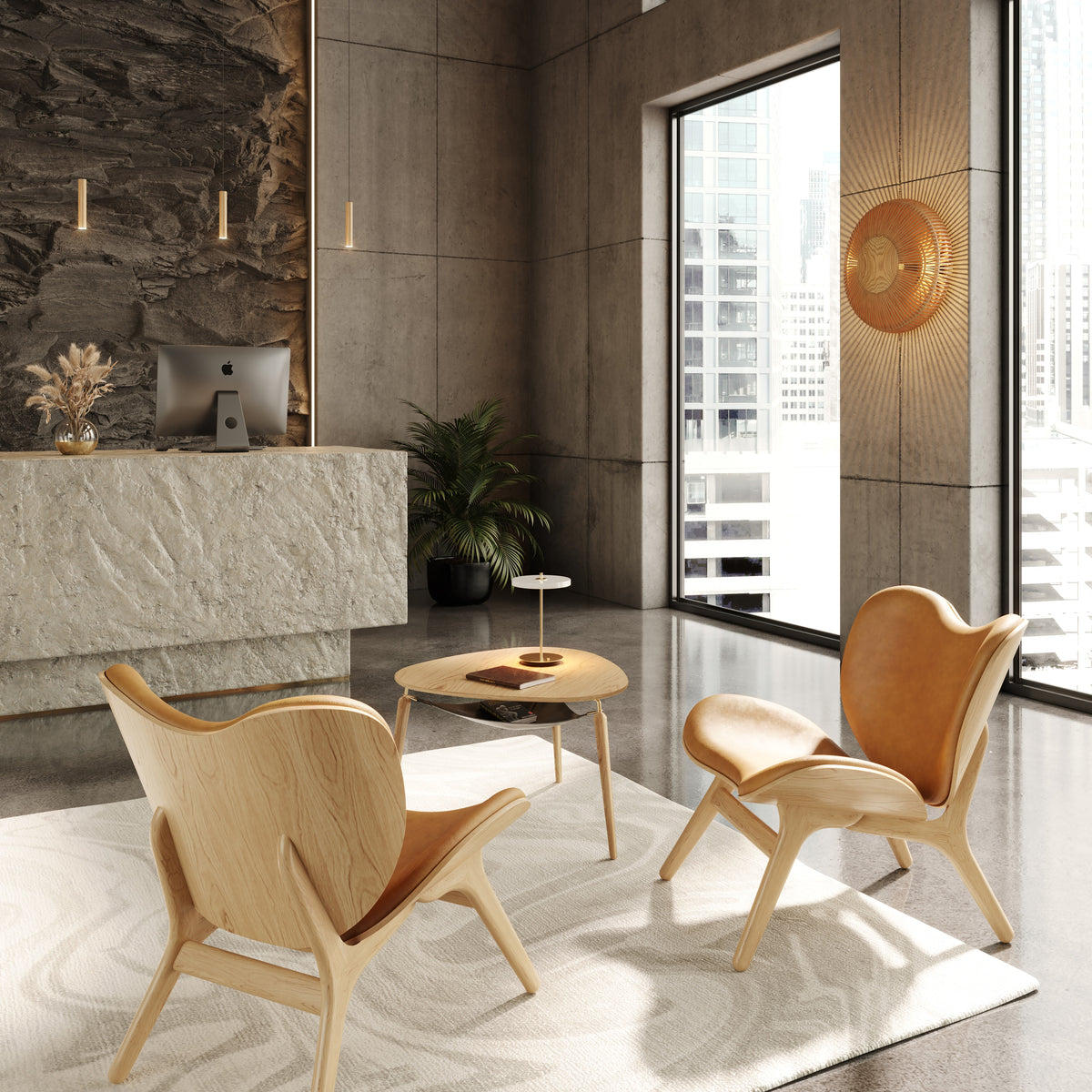 Clava Up væglampe, egetræ • UMAGE - Copenhagenhomedesign