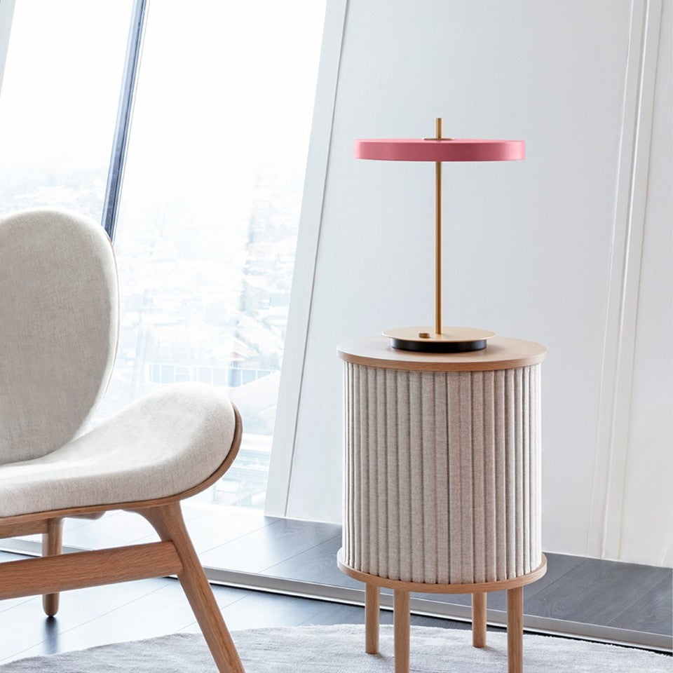 Asteria Table bordlampe, rose og messing • UMAGE
