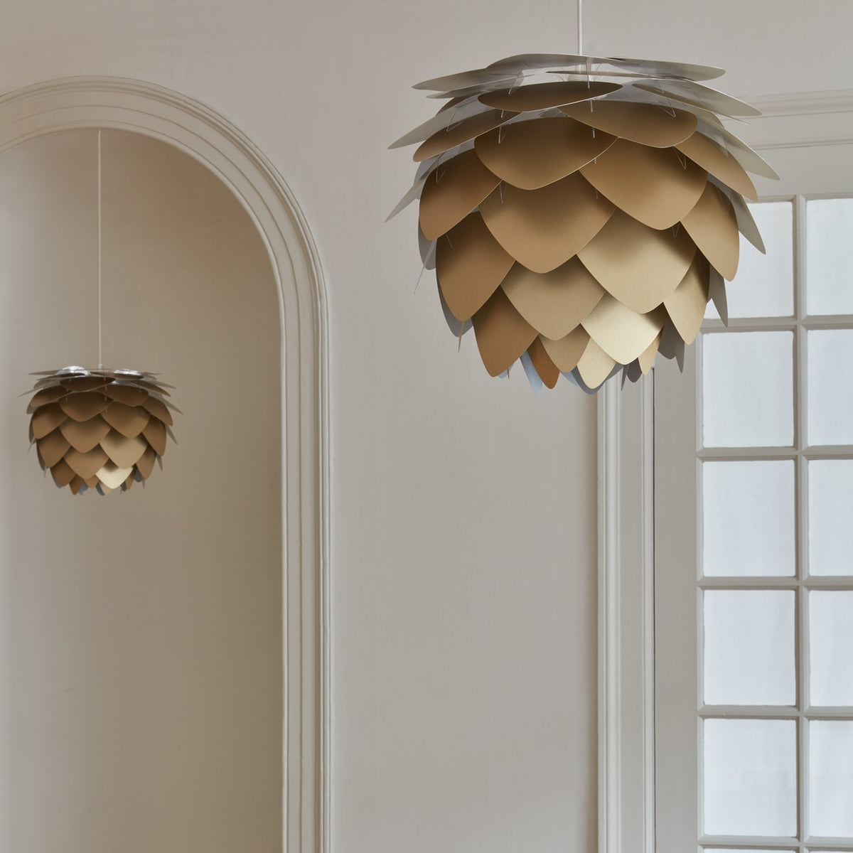 Aluvia lampeskærm, børstet messing • UMAGE - Copenhagenhomedesign