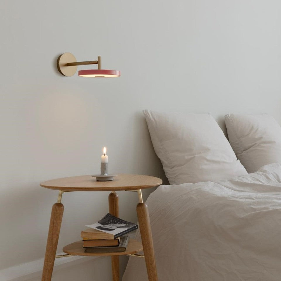 Asteria Wall væglampe (med hardwire add on), rose og messing • UMAGE