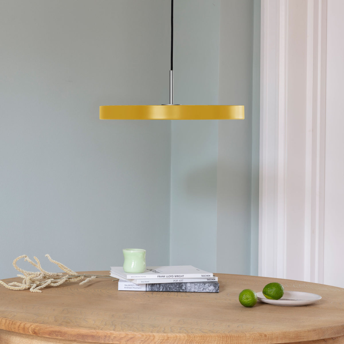 Asteria pendel, gul og stål • UMAGE - Copenhagenhomedesign