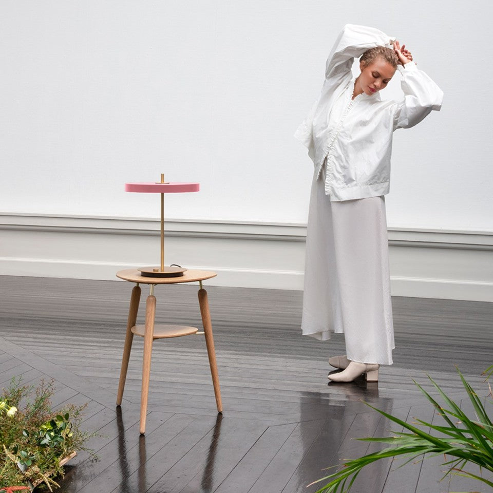 Asteria Table bordlampe, rose og messing • UMAGE