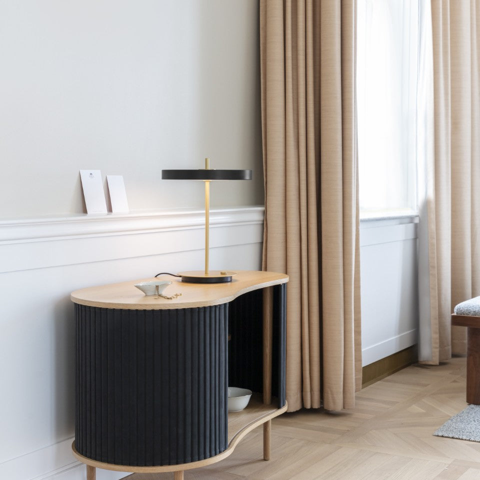 Asteria Table bordlampe, grå og messing • UMAGE