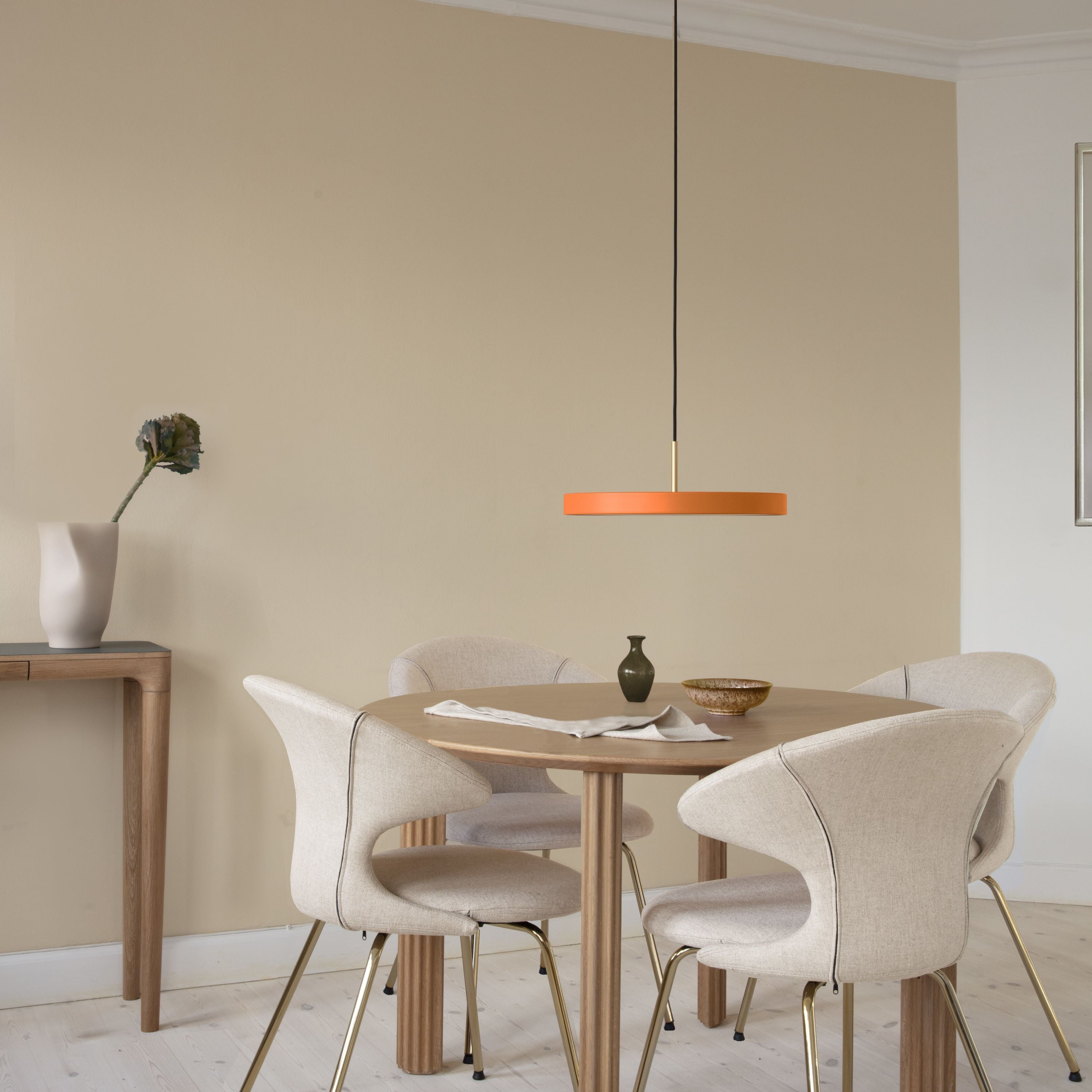 Asteria pendel, orange og messing • UMAGE