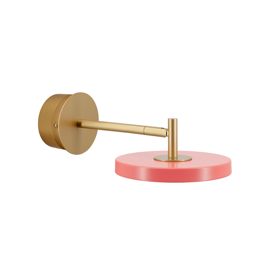 Asteria Wall væglampe (med hardwire add on), rose og messing • UMAGE