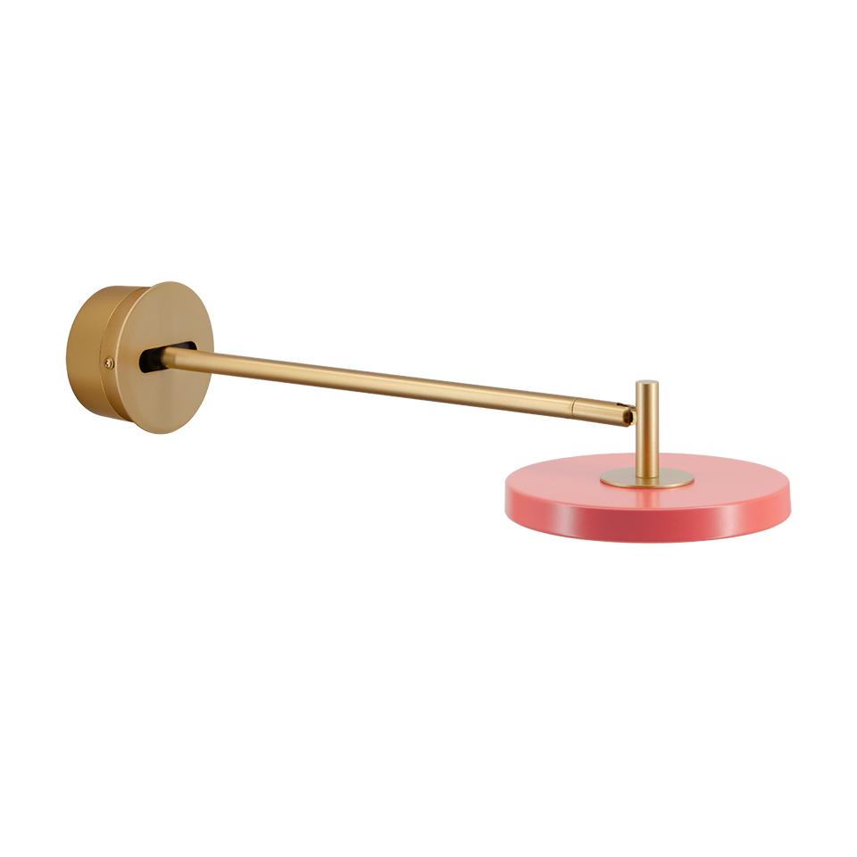 Asteria Wall væglampe (med hardwire add on), rose og messing • UMAGE