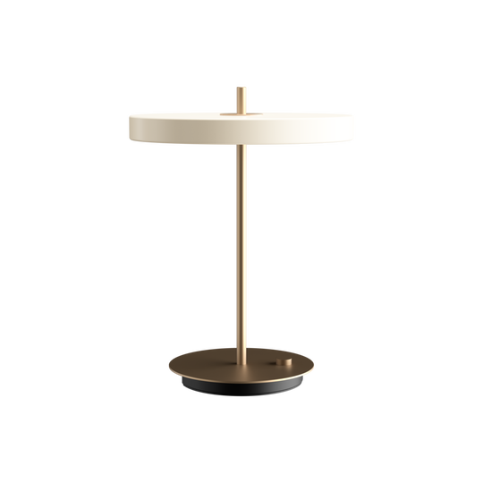 Asteria Table bordlampe, hvid og messing • UMAGE